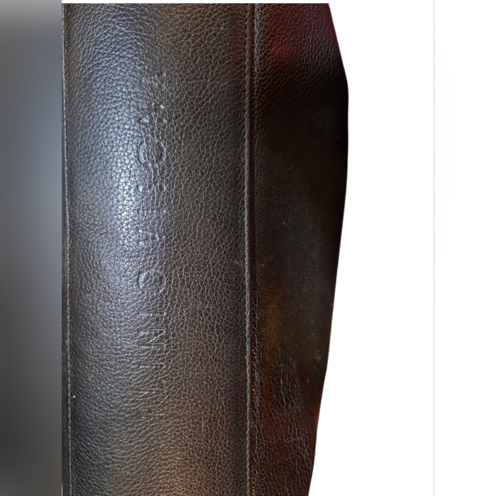 Plinio Visonà Classic Pebbled Leather Tote Featuring Tortoise-shell Satchel Bag - Picture 8 of 15